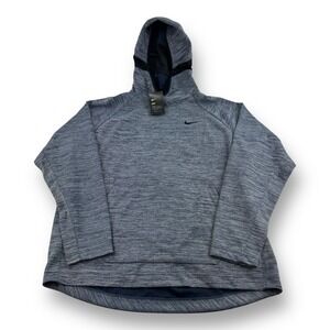 Nike NWT Basketball Hooded Sweatshirt Heather Blue Men's Size 2XL Polyester